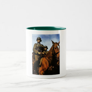 Caneca De Café Em Dois Tons Cavalaria do alemão de WWII