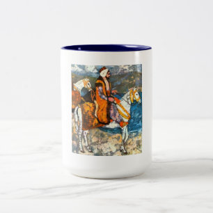 Caneca De Café Em Dois Tons Cavaleiro árabe