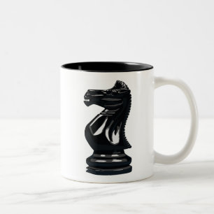 Caneca De Café Em Dois Tons Cavaleiro preto