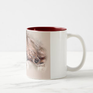 Caneca De Café Em Dois Tons Cavaleiro Rei Charles Spaniel