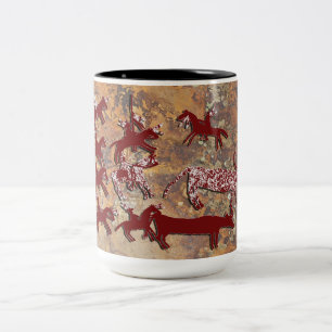Caneca De Café Em Dois Tons Cavaleiros