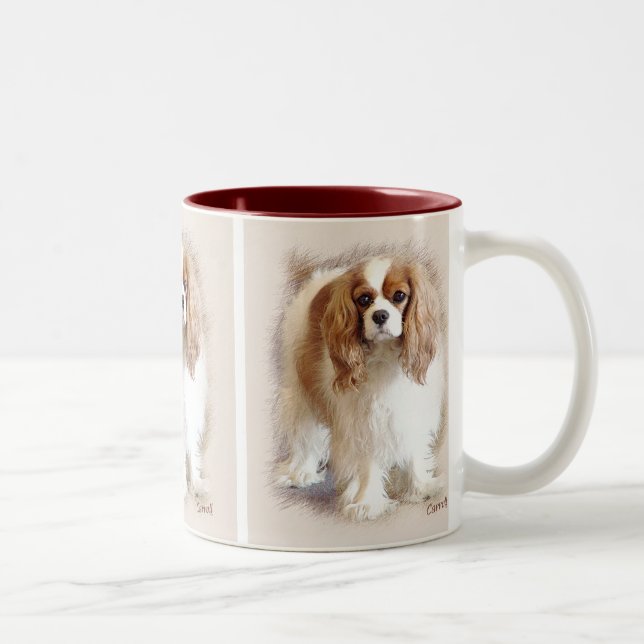 Caneca De Café Em Dois Tons Cavalier King Charles Spaniel (Direita)