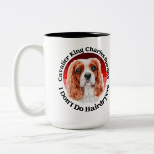 Caneca De Café Em Dois Tons Cavalier King Charles Spaniel citação engraçada