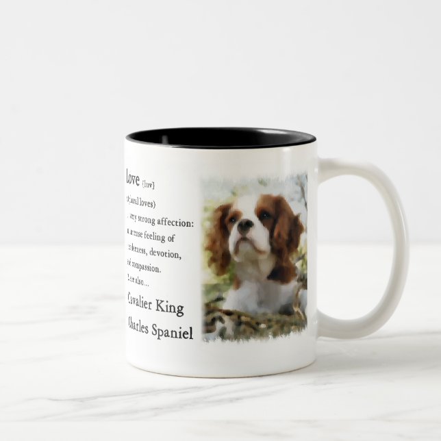 Caneca De Café Em Dois Tons Cavalier King Charles Spaniel Gifts (Direita)