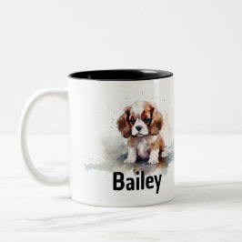 Caneca De Café Em Dois Tons Cavalier King Charles Spaniel Watercolor Mug