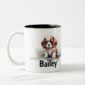 Caneca De Café Em Dois Tons Cavalier King Charles Spaniel Watercolor Mug
