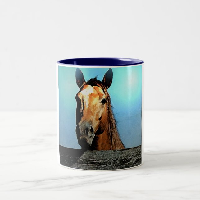 Caneca De Café Em Dois Tons Cavalo (Centro)