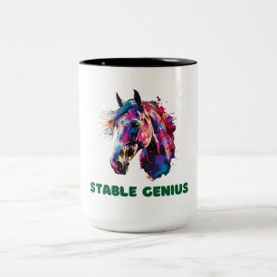 Caneca De Café Em Dois Tons Cavalo