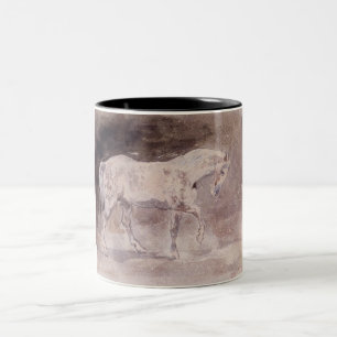 Caneca De Café Em Dois Tons Cavalo Branco (por Eugene Delacroix)