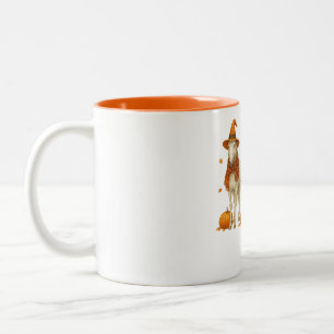 Caneca De Café Em Dois Tons Cavalo Caído   Outono Ocidental Cavalo com Folhas 