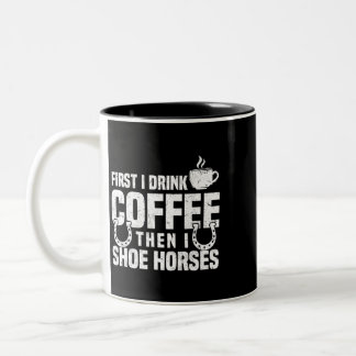 Caneca De Café Em Dois Tons Cavalo de Calçado de café de consumo Engraçado Caf