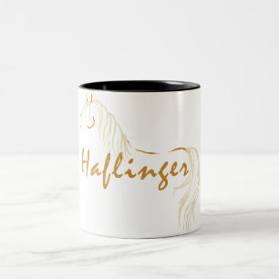 Caneca De Café Em Dois Tons Cavalo de Haflinger