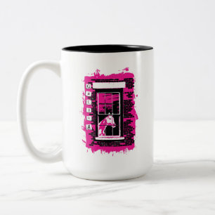 Caneca De Café Em Dois Tons cavalo de janela galena