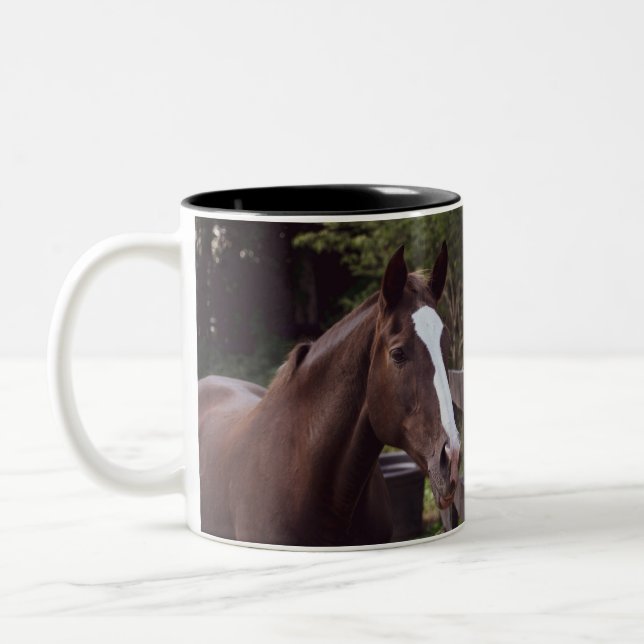 Caneca De Café Em Dois Tons Cavalo de Trombo Holandês - Tina (Esquerda)