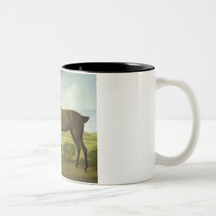 Caneca De Café Em Dois Tons Cavalo em uma paisagem montanhosa, c.1780-1800 de