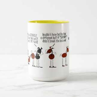 Caneca De Café Em Dois Tons Cavalo engraçado Scared de desenhos animados