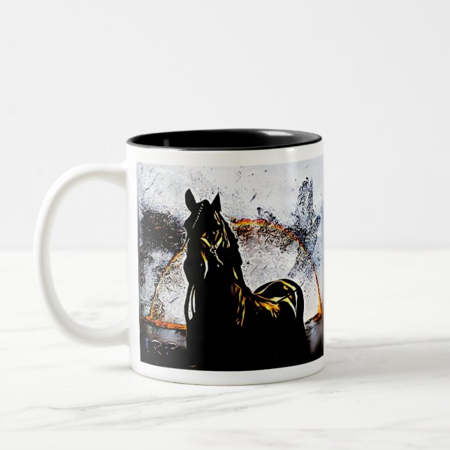 Caneca De Café Em Dois Tons Cavalo Freshtastico 02-01 (Esquerda)