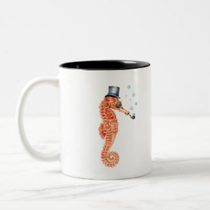 Caneca De Café Em Dois Tons Cavalo-marinho vitoriano