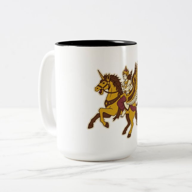 Caneca De Café Em Dois Tons Cavalo Sembrani (Frente Esquerda)