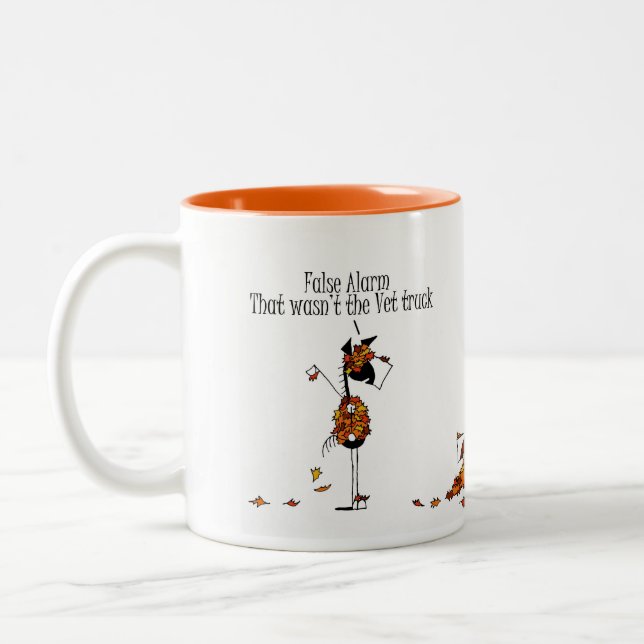 Caneca De Café Em Dois Tons Cavalos bonitos do Outono que escondem dos (Esquerda)