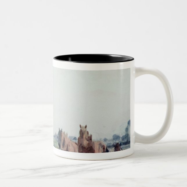 Caneca De Café Em Dois Tons Cavalos da guilhotina (Direita)
