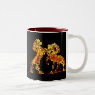 Caneca De Café Em Dois Tons Cavalos de vidro de Murano Italia