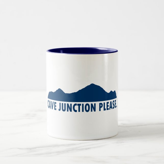 Caneca De Café Em Dois Tons Cave Junction Oregon, por favor (Centro)