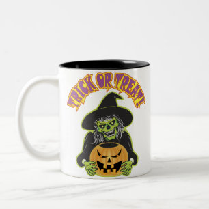 Caneca De Café Em Dois Tons Caveira da Bruxa