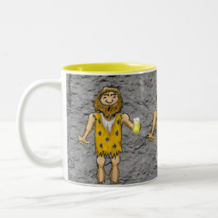 Caneca De Café Em Dois Tons Caveman Mug