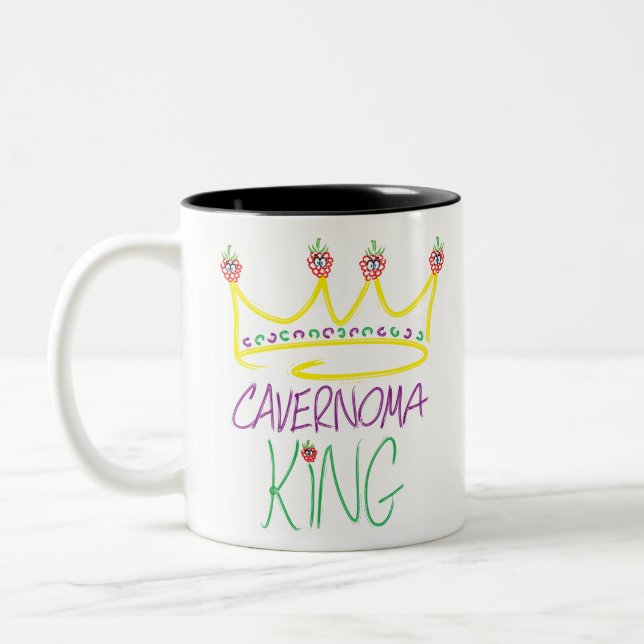 Caneca De Café Em Dois Tons Cavernoma King, Design de Jamie Twinney, (Esquerda)