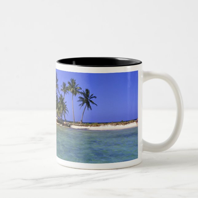 Caneca De Café Em Dois Tons Caye Ranguana, Belize (Direita)