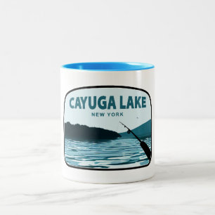 Caneca De Café Em Dois Tons Cayuga Lake New York Rod