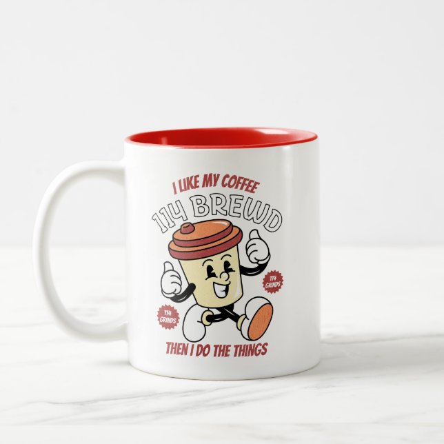 Caneca De Café Em Dois Tons CD114brewd (Esquerda)