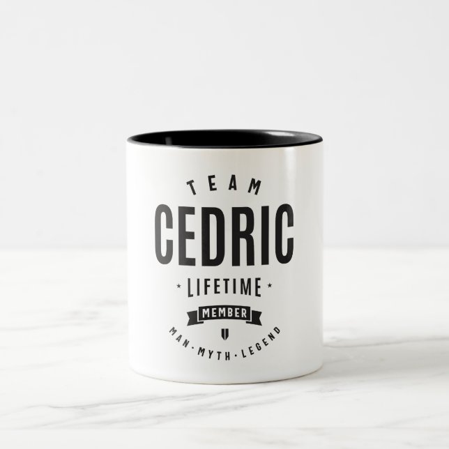 Caneca De Café Em Dois Tons Cedric Lifetime Member Personalization Name Cedric (Centro)