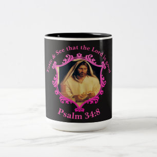 Caneca De Café Em Dois Tons Ceia Divina: Partilhando o Pão com Jesus