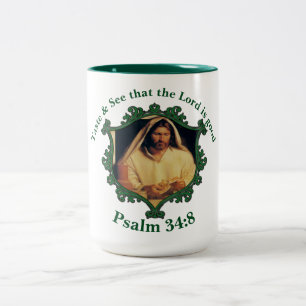Caneca De Café Em Dois Tons Ceia Divina: Partilhando o Pão com Jesus