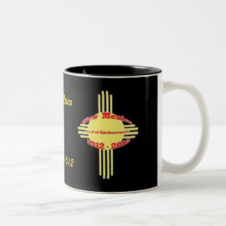 Caneca De Café Em Dois Tons Celebração centenária de New mexico - de Zia