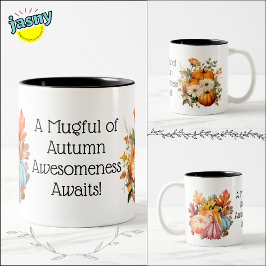 Caneca De Café Em Dois Tons Celebração de Abóbora de outono