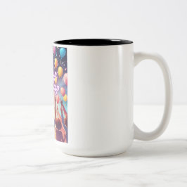 Caneca De Café Em Dois Tons Celebração de Aniversário