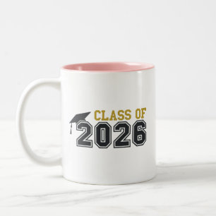 Caneca De Café Em Dois Tons Celebração de Graduação da Turma de 2026 Design-54
