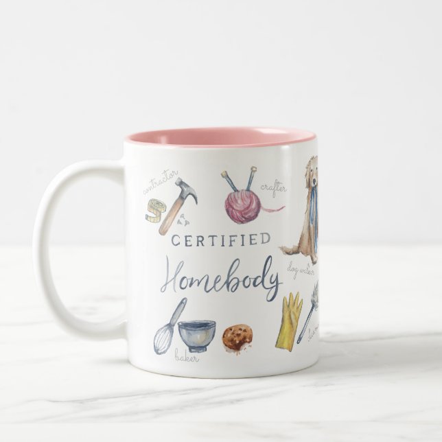 Caneca De Café Em Dois Tons Celebração de Mug com Distância Social de Alguém C (Esquerda)