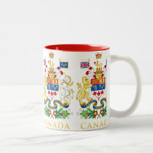 Caneca De Café Em Dois Tons Celebração do aniversário do aniversário de Canadá