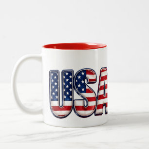 Caneca De Café Em Dois Tons Celebração Patriótica dos 250 anos dos EUA no dia