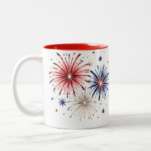 Caneca De Café Em Dois Tons Celebração Patriótica dos EUA 250 anos 4 de Julho