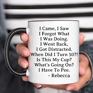 Caneca De Café Em Dois Tons Celebração Personalizada de 50 Anos