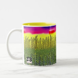Caneca De Café Em Dois Tons Celebrando os agricultores