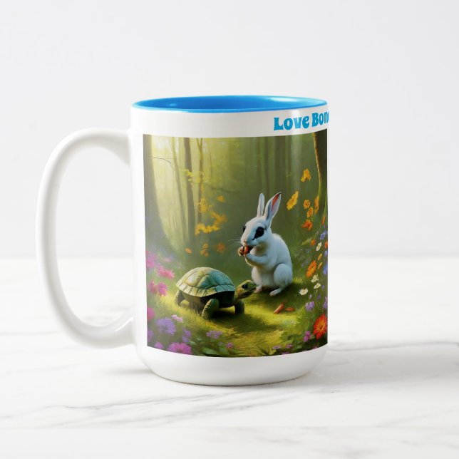 Caneca De Café Em Dois Tons Celebrar Amizade com Cada Sip (Esquerda)