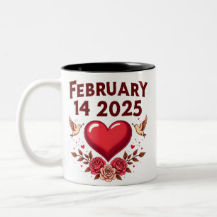 Caneca De Café Em Dois Tons Celebrar O Dia de os namorados 2025: O Personaliza