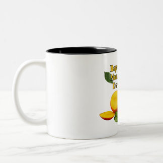 Caneca De Café Em Dois Tons Celebrar o Feliz Dia da Manga: Mangoas Suculentas