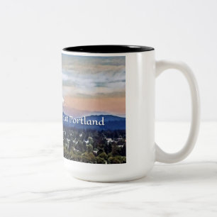 Caneca De Café Em Dois Tons Celebrate Portland, Oregon